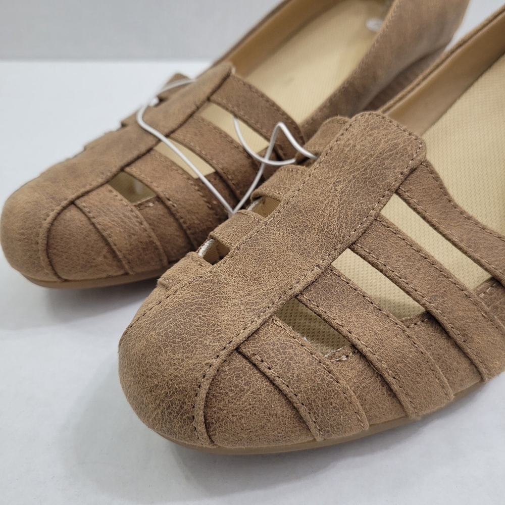 NWOT Dr. Scholl's Be Free Fisherman Wedge Pump Tan Color Size 9M - Picture 3 of 10